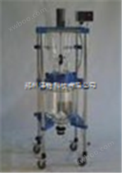 10升双层玻璃反应釜/新疆实验室双层玻璃反应釜价格