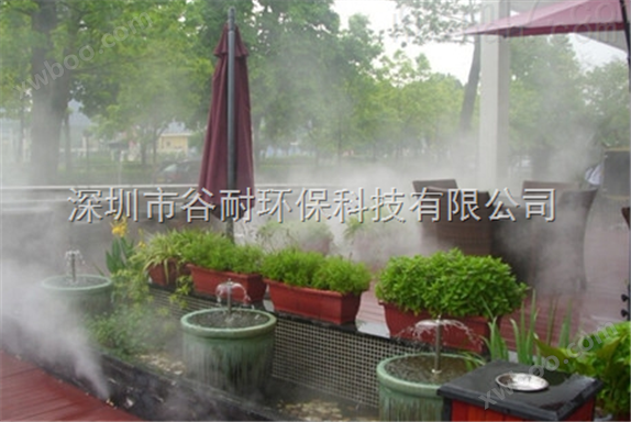德阳人造雾设备小区降温喷雾加湿工程