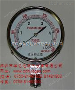 中国台湾YEATHEI燃气微压表0-20KPA过压防止型压力表
